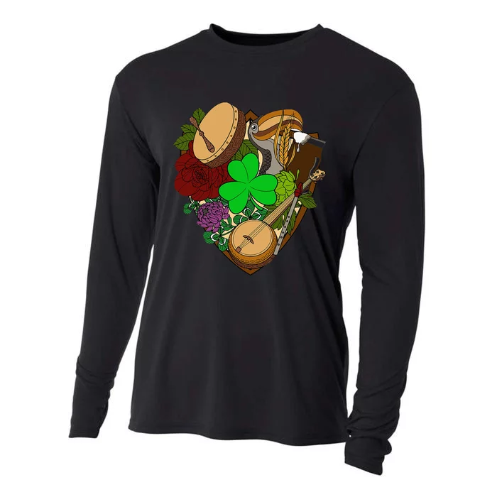 The Pitchers Band Irish Folk Rock Music Patrick's Day Cooling Performance Long Sleeve Crew