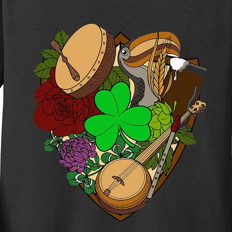 The Pitchers Band Irish Folk Rock Music Patrick's Day Kids Long Sleeve Shirt