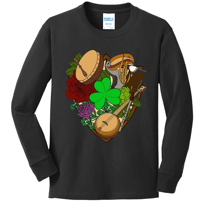 The Pitchers Band Irish Folk Rock Music Patrick's Day Kids Long Sleeve Shirt