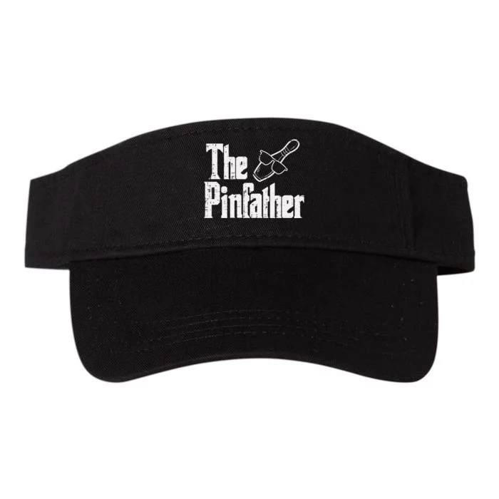 The Pinfather Bowling Dad Fathers Day Bowler Daddy Papa Valucap Bio-Washed Visor