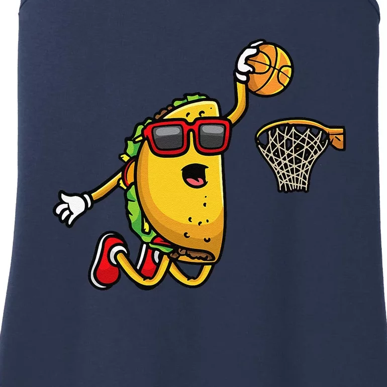 Taco Playing Basketball Mexican Cinco De Mayo Ladies Essential Tank