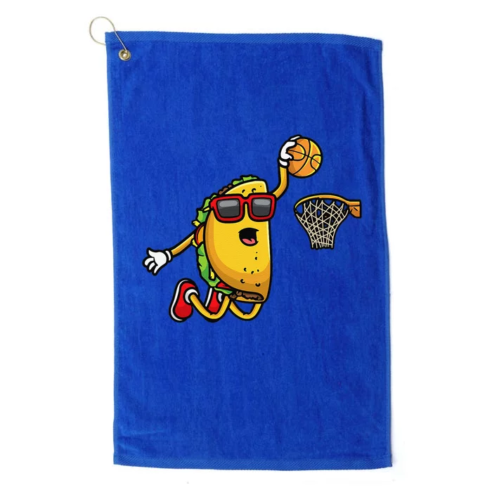 Taco Playing Basketball Mexican Cinco De Mayo Platinum Collection Golf Towel