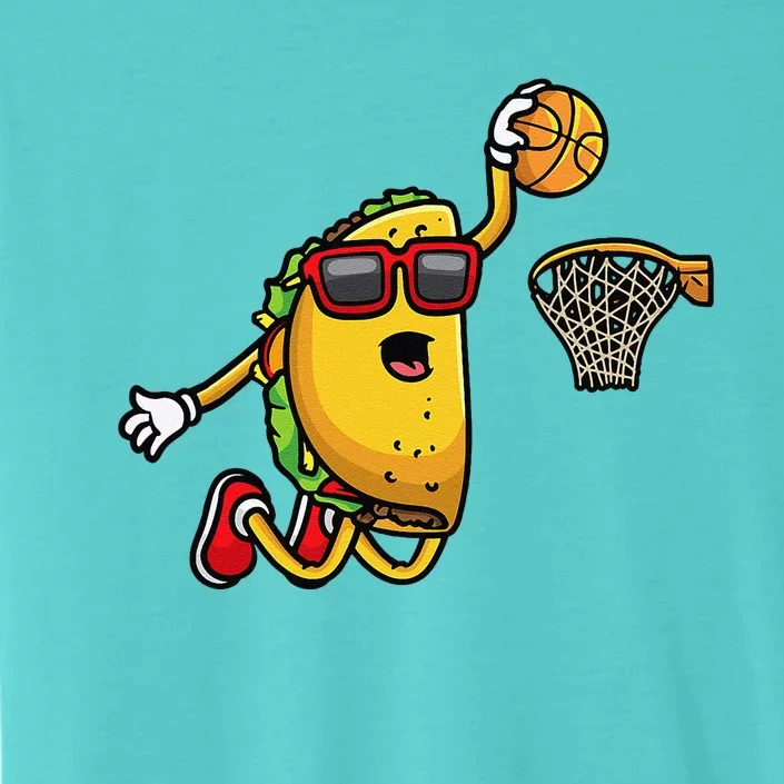 Taco Playing Basketball Mexican Cinco De Mayo ChromaSoft Performance T-Shirt