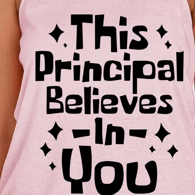 This Principal Believes In You Women's Knotted Racerback Tank