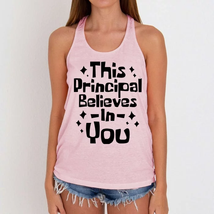 This Principal Believes In You Women's Knotted Racerback Tank