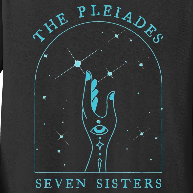 The Pleiades Boho Celestial Illustration For Women Kids Long Sleeve Shirt