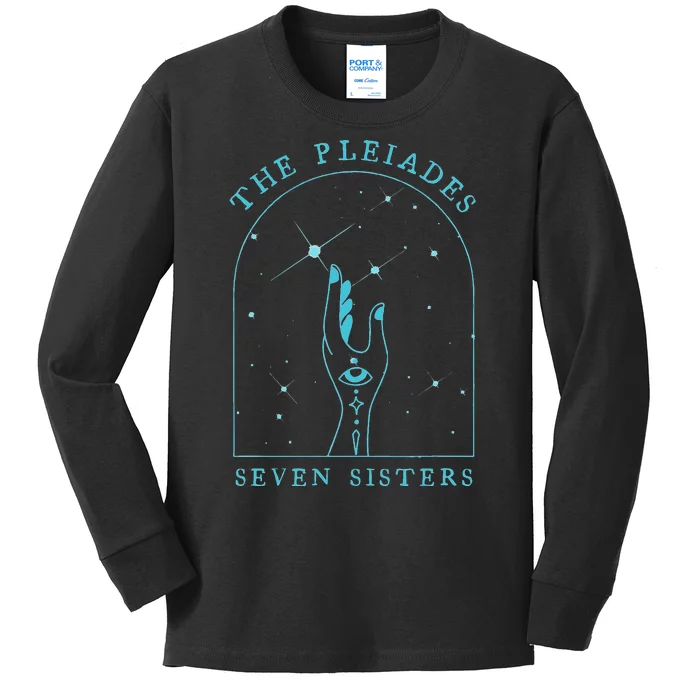 The Pleiades Boho Celestial Illustration For Women Kids Long Sleeve Shirt