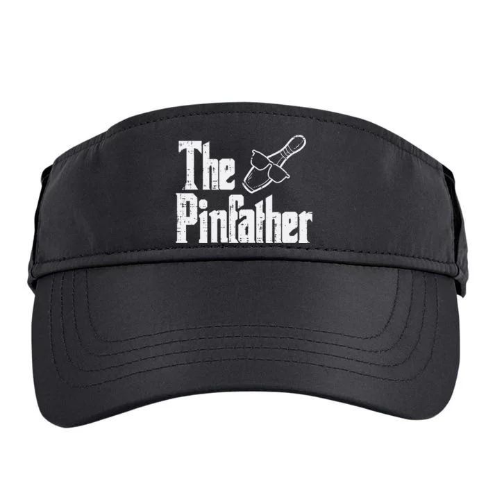 The Pinfather Bowling Dad Fathers Day Bowler Daddy Papa Adult Drive Performance Visor