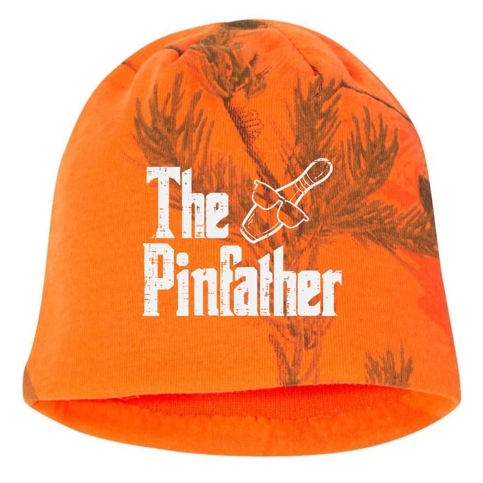 The Pinfather Bowling Dad Fathers Day Bowler Daddy Papa Kati - Camo Knit Beanie