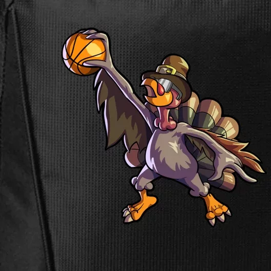 Turkey Playing Basketball Thanksgiving Boys Turkey Gift City Backpack