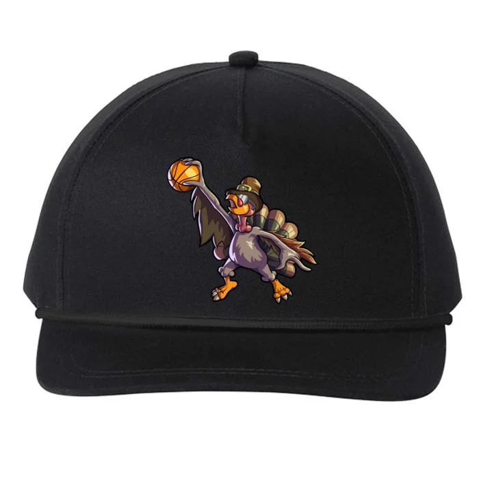 Turkey Playing Basketball Thanksgiving Boys Turkey Gift Snapback Five-Panel Rope Hat