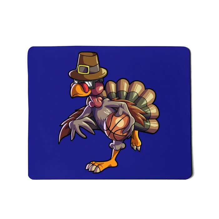 Turkey Playing Basketball Thanksgiving Boys Turkey Gift Mousepad