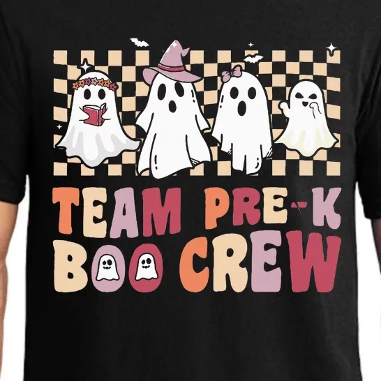 Team PreK Boo Crew Funny Ghost Halloween Teacher Pajama Set