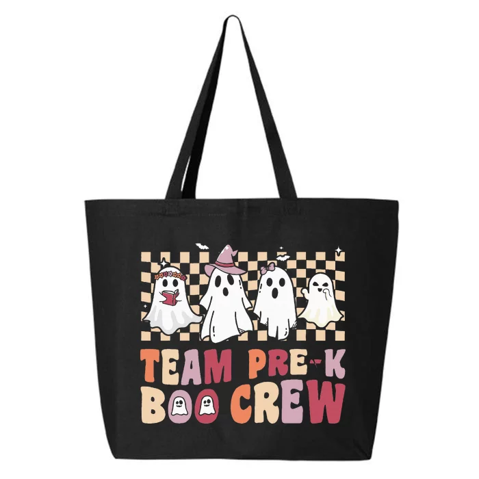 Team PreK Boo Crew Funny Ghost Halloween Teacher 25L Jumbo Tote