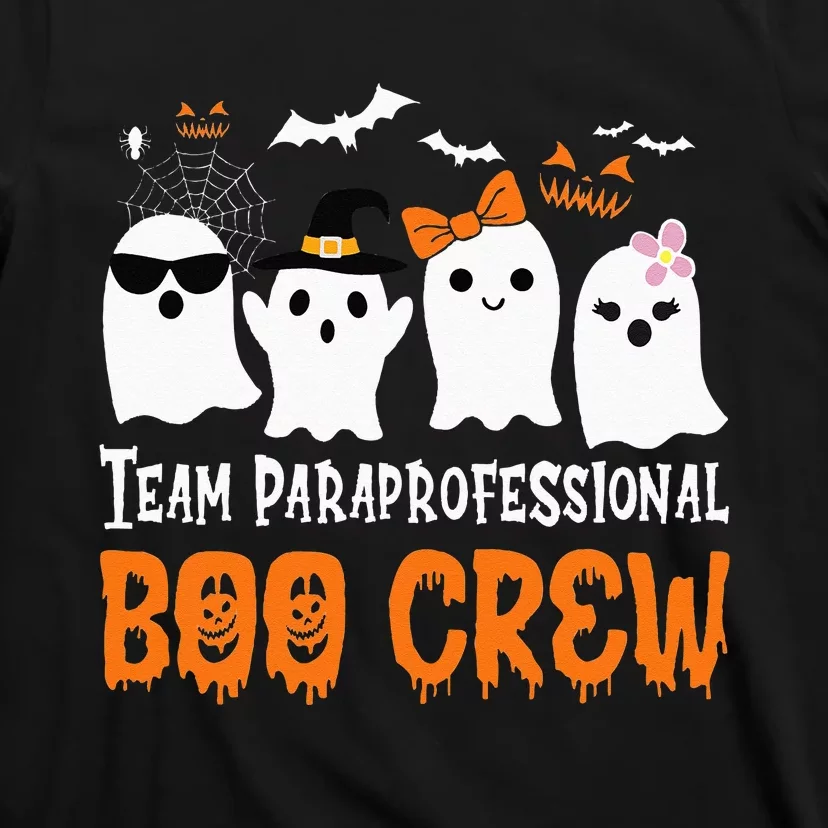 Team Paraprofessional Boo Crew Halloween Ghost T-Shirt