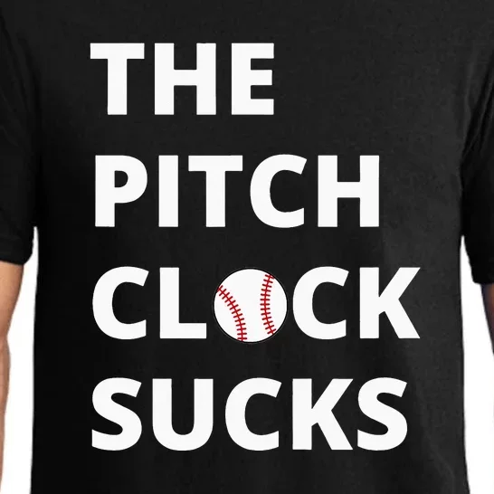 The Pitch Clock Sucks Pitching Shot Clock Baseball Pitcher Pajama Set