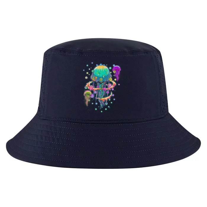 Trippy Psychedelic Colorful Jellyfish Cool Comfort Performance Bucket Hat