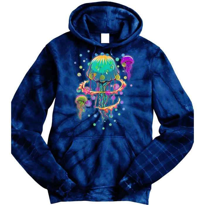 Trippy Psychedelic Colorful Jellyfish Tie Dye Hoodie