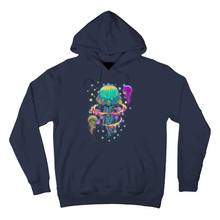 Trippy Psychedelic Colorful Jellyfish Tall Hoodie