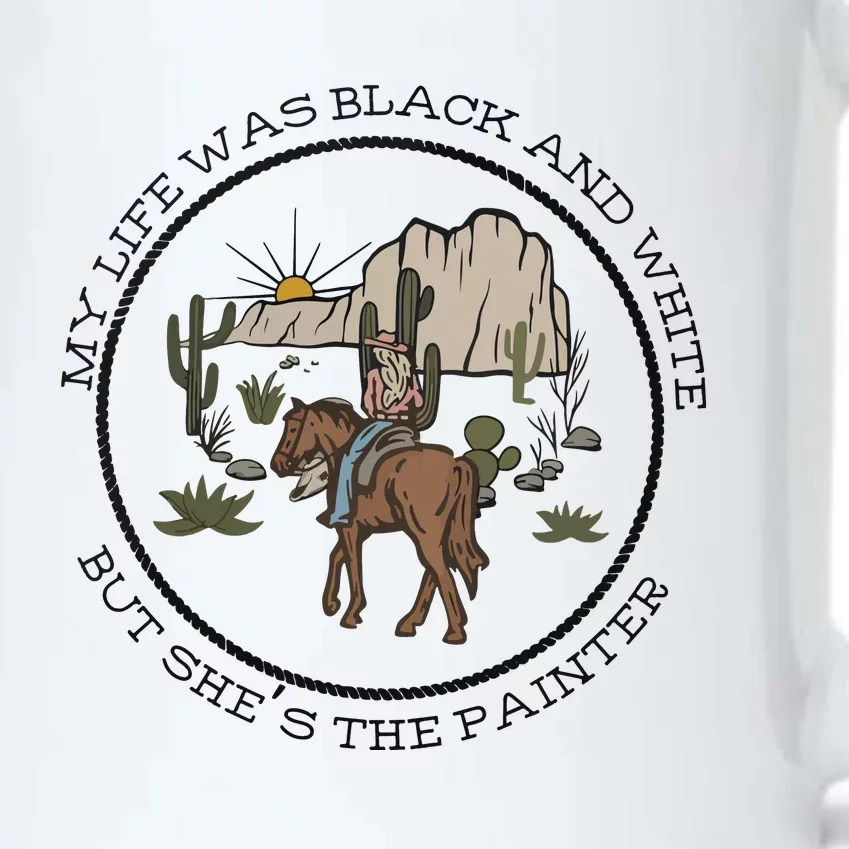 The Painter Country Cowgirl Black Color Changing Mug