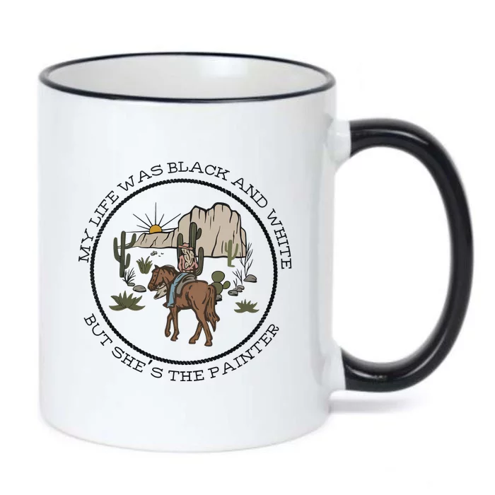 The Painter Country Cowgirl Black Color Changing Mug