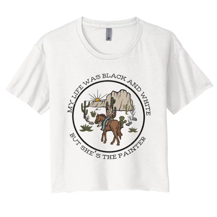 The Painter Country Cowgirl Women's Crop Top Tee