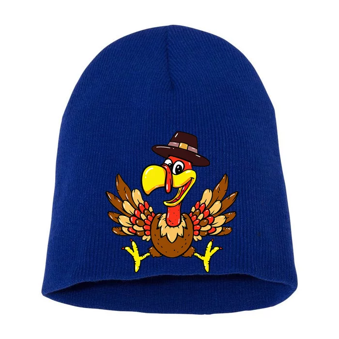 Turkey Pilgrim Costume For Thanksgiving Short Acrylic Beanie