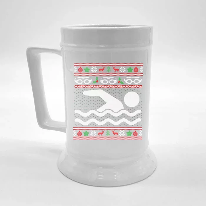 The Perfect Christmas Gift For Swimmers Front & Back Beer Stein