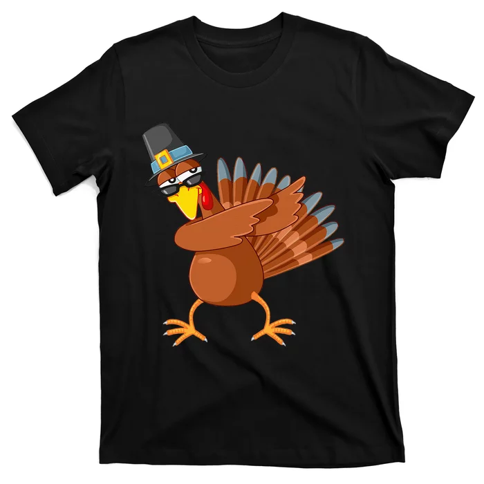 Thanksgiving Pilgrim Costume Cool Turkey Dabbing T-Shirt