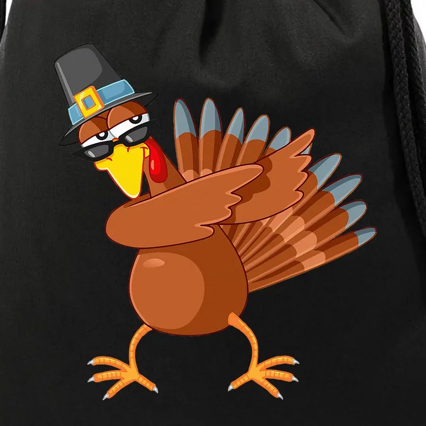 Thanksgiving Pilgrim Costume Cool Turkey Dabbing Drawstring Bag