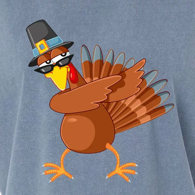 Thanksgiving Pilgrim Costume Cool Turkey Dabbing Garment-Dyed Women's Muscle Tee