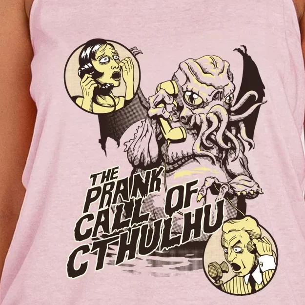 The Prank Call Of Cthulhu Women's Knotted Racerback Tank