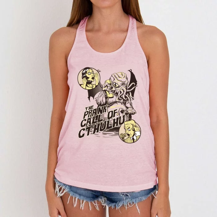 The Prank Call Of Cthulhu Women's Knotted Racerback Tank