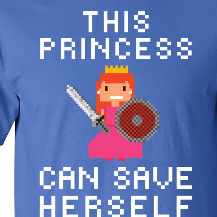 This Princess Can Save Hers Pixel Art Retro Gaming Arcade Gift Tall T-Shirt