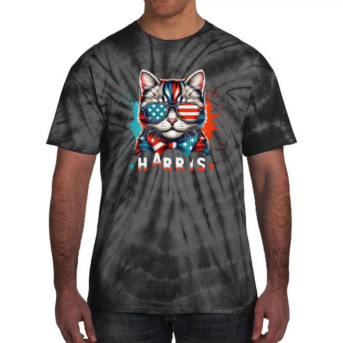 The Presidential Campaign 2024 Cat Ladies 2024 Kamala Harris Tie-Dye T-Shirt