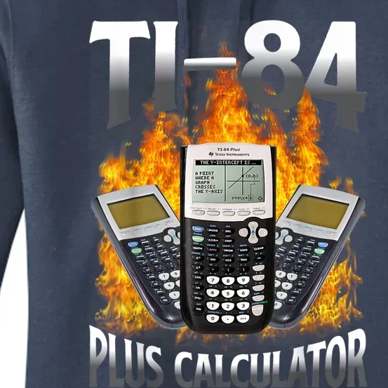 Ti84 Plus Calculator Funny Math Teacher Women's Pullover Hoodie