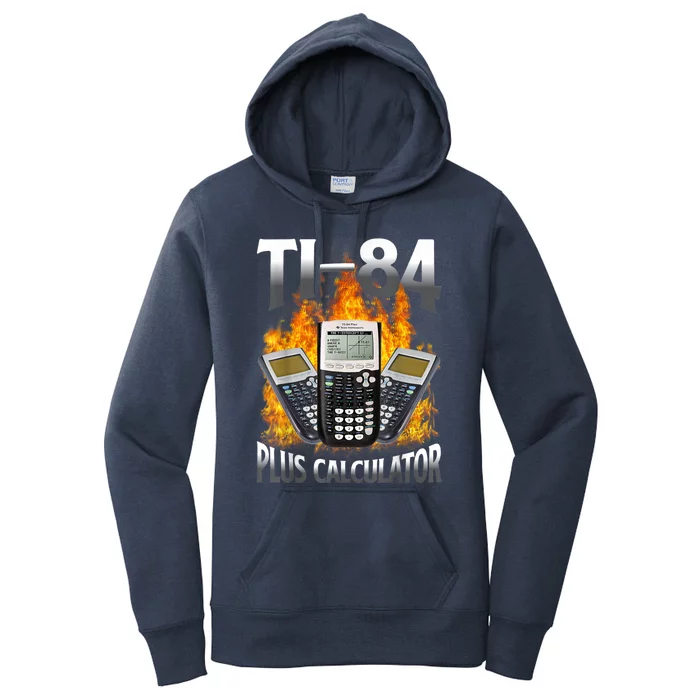 Ti84 Plus Calculator Funny Math Teacher Women's Pullover Hoodie