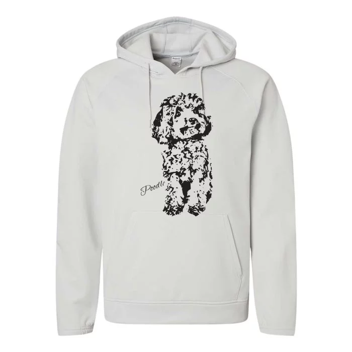 Toy Poodle Cute Dog Lover Standard Poodle Womens Men Performance Fleece Hoodie