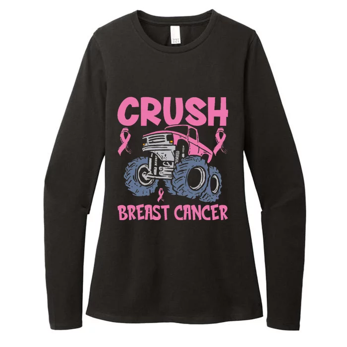 Truck pink Crush Breast Cancer Awareness Womens CVC Long Sleeve Shirt