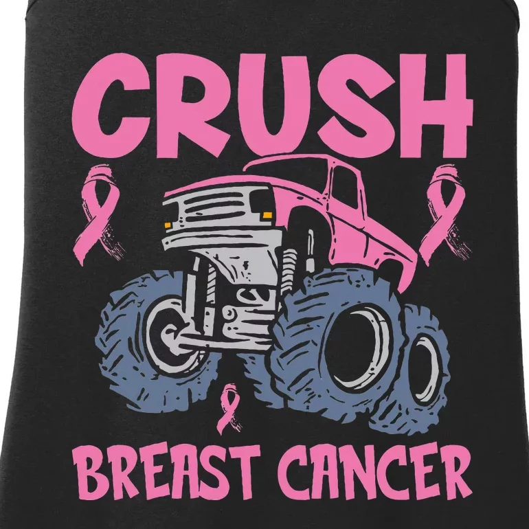 Truck pink Crush Breast Cancer Awareness Ladies Essential Tank