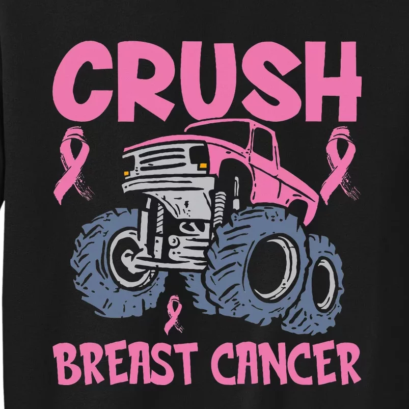 Truck pink Crush Breast Cancer Awareness Tall Sweatshirt