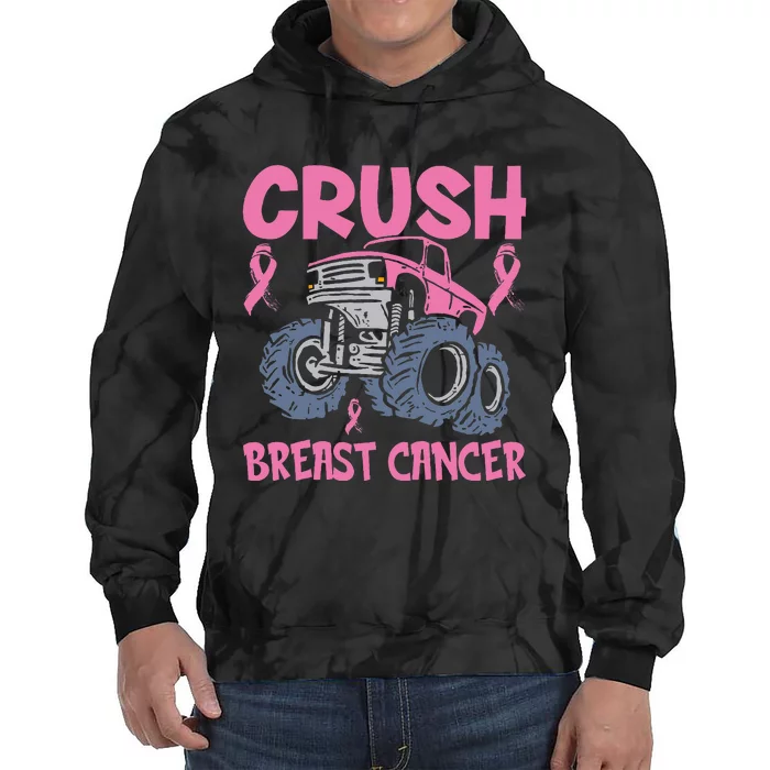 Truck pink Crush Breast Cancer Awareness Tie Dye Hoodie