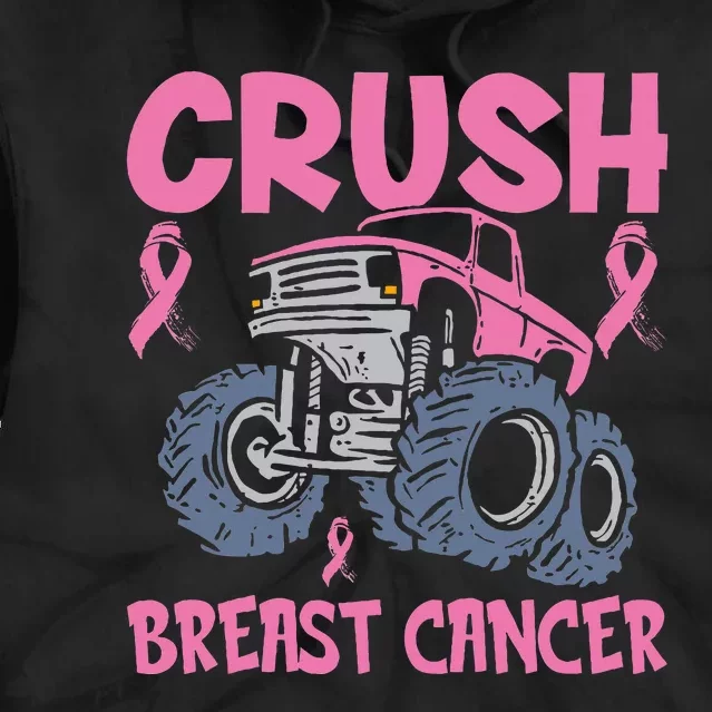 Truck pink Crush Breast Cancer Awareness Tie Dye Hoodie