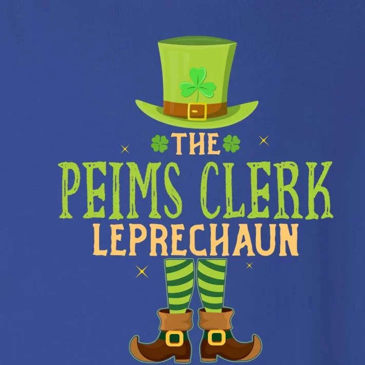 The Peims Clerk Leprechaun Funny Matching St Patricks Day Gift Toddler Long Sleeve Shirt