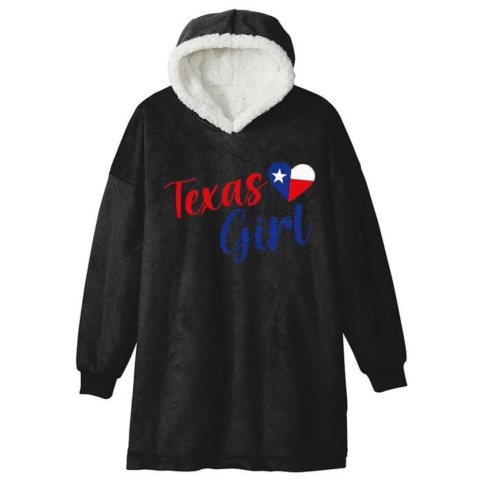 Texas Pride Cute Women Home State Texas Hooded Wearable Blanket