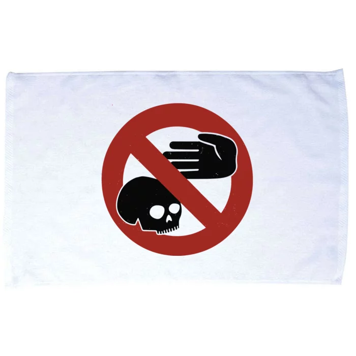 The Paris Catacombs Warning Signs Microfiber Hand Towel