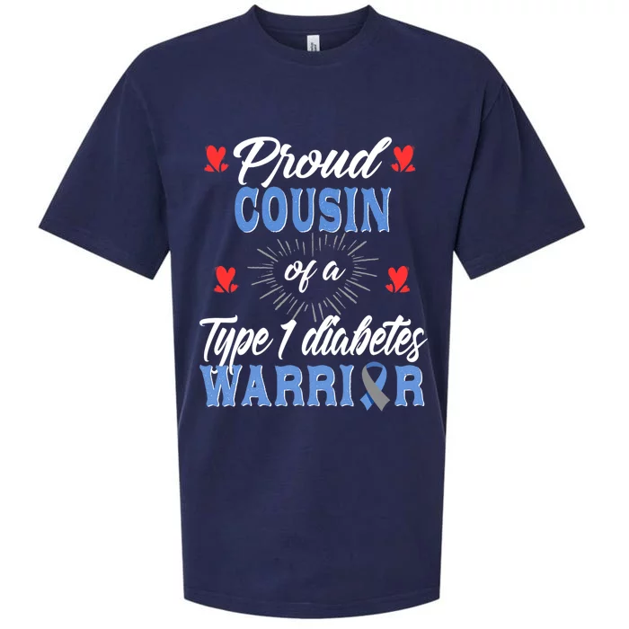 T1D Proud Cousin Diabetes Awareness Type 1 Insulin Pancreas Sueded Cloud Jersey T-Shirt