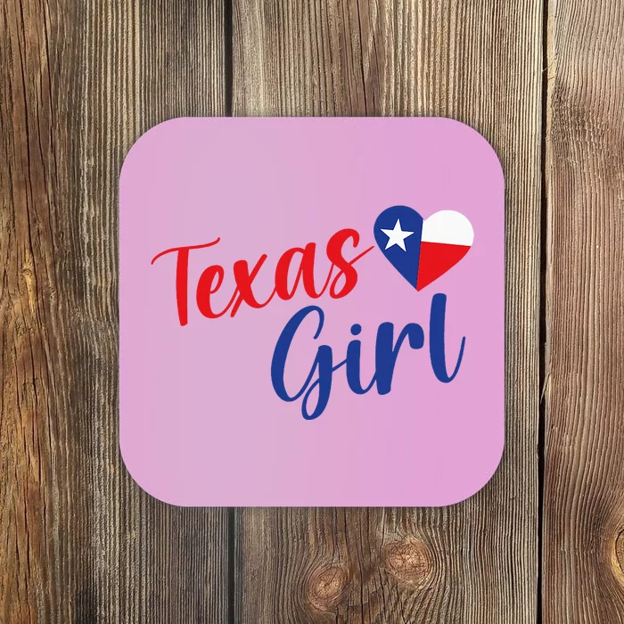 Texas Pride Cute Home State Texas Girl Coaster