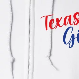 Texas Pride Cute Home State Texas Girl Full Zip Hoodie