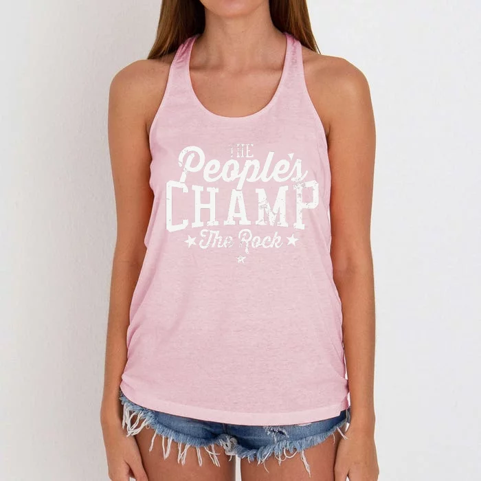 The Peoples Champ The Roc.K Women's Knotted Racerback Tank